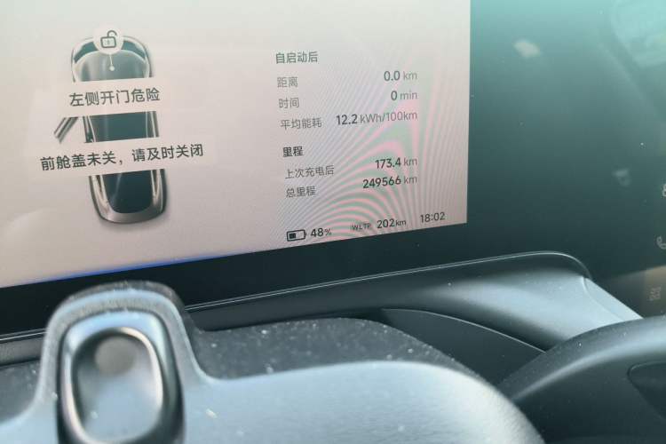 Used XPeng P7 2021 480N Odometer Close Up