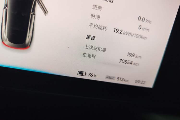 Used XPeng P7 2021 670G Odometer Close Up