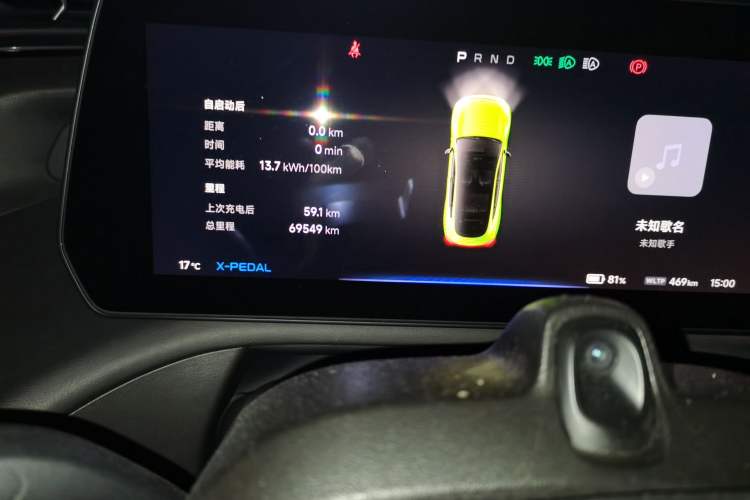 Used XPeng P7 2021 670E Pengyi Edition Odometer Close Up