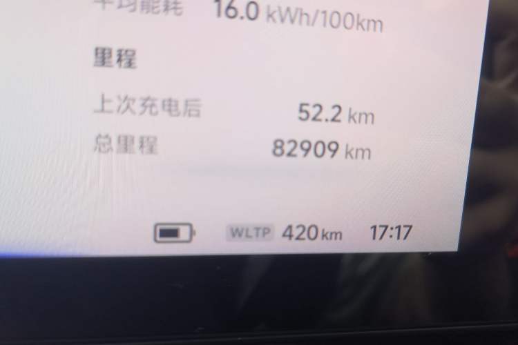 Used XPeng P7 2021 670E Pengyi Edition Odometer Close Up