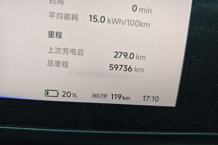 Used XPeng P7 2021 670G Odometer Close Up