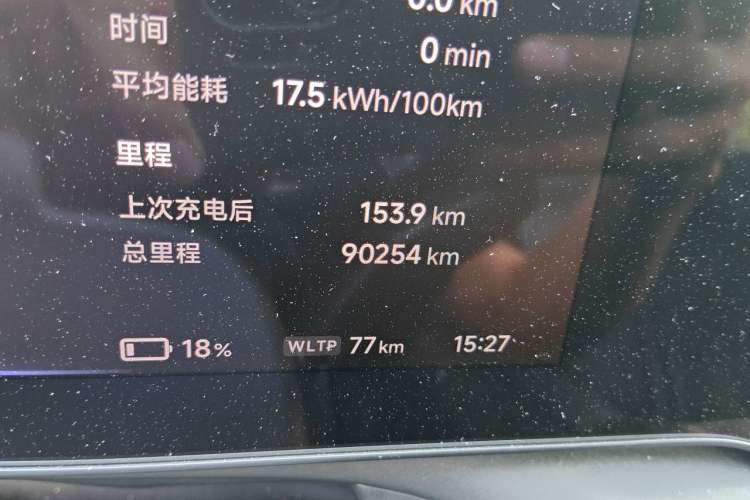 Used XPeng P7 2021 480E Odometer Close Up