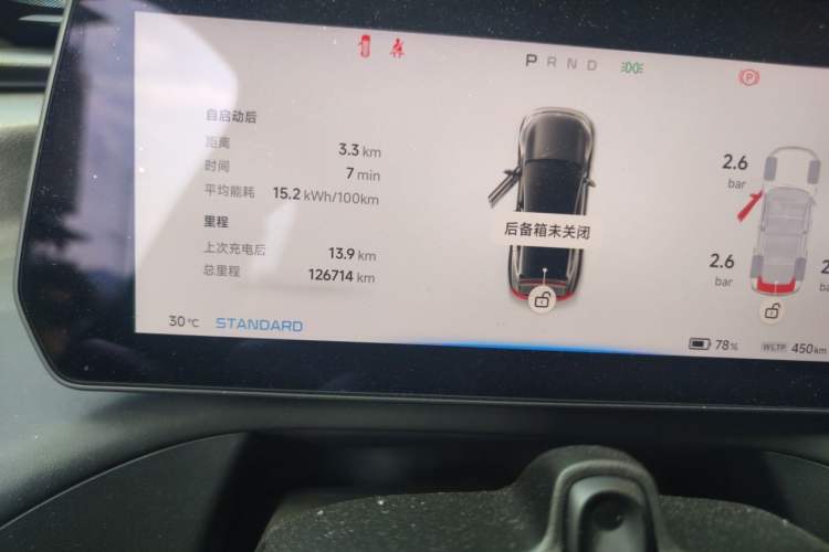 Used XPeng P7 2021 670G Odometer Close Up