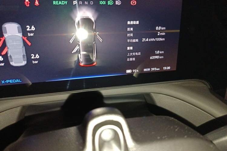 Used XPeng P7 2022 480E Odometer Close Up