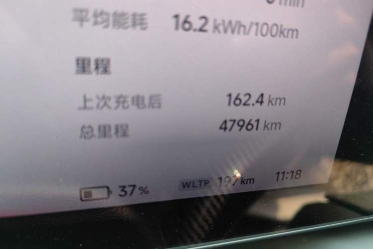 Used XPeng P7 2022 625E Odometer Close Up