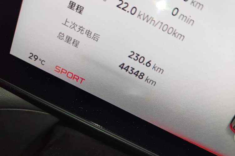 Used XPeng P7 2022 670N+ Odometer Close Up