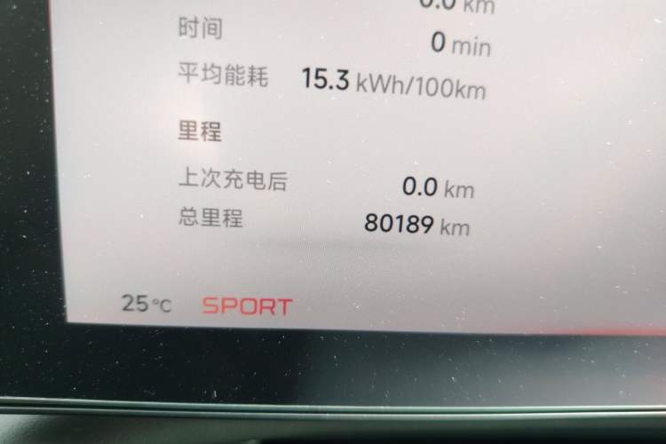 Used XPeng P7 2022 670N+ Odometer Close Up