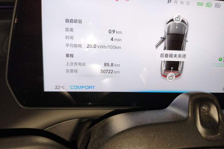Used XPeng P7 2022 480E Odometer Close Up