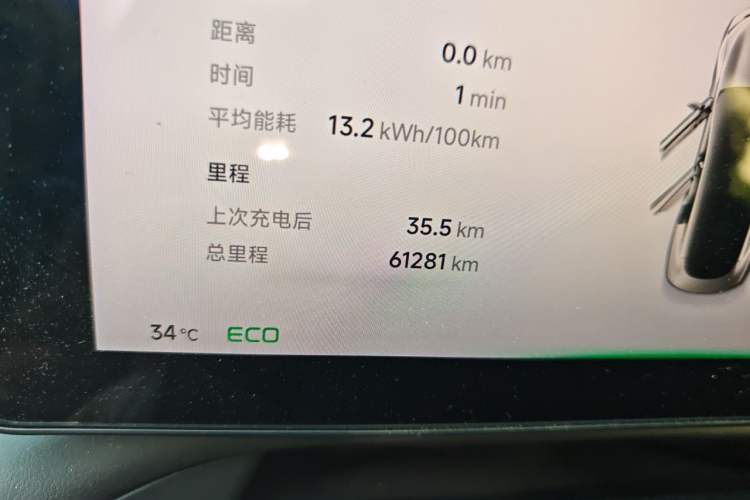 Used XPeng P7 2022 480E Odometer Close Up