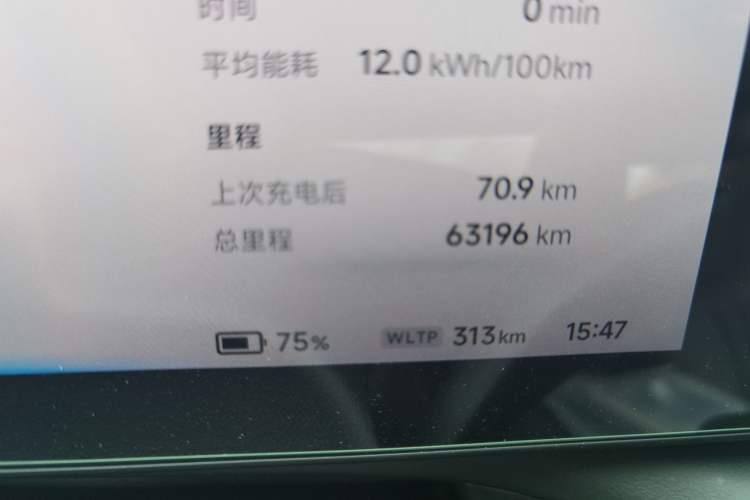 Used XPeng P7 2022 480G Odometer Close Up