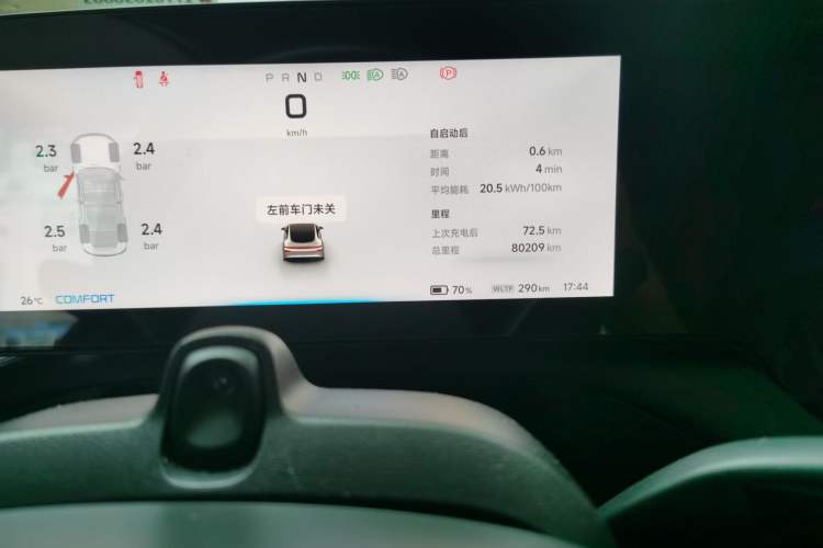 Used XPeng P7 2022 480E Odometer Close Up