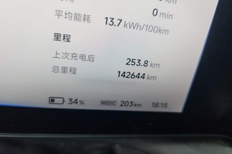 Used XPeng P7 2022 586G Odometer Close Up