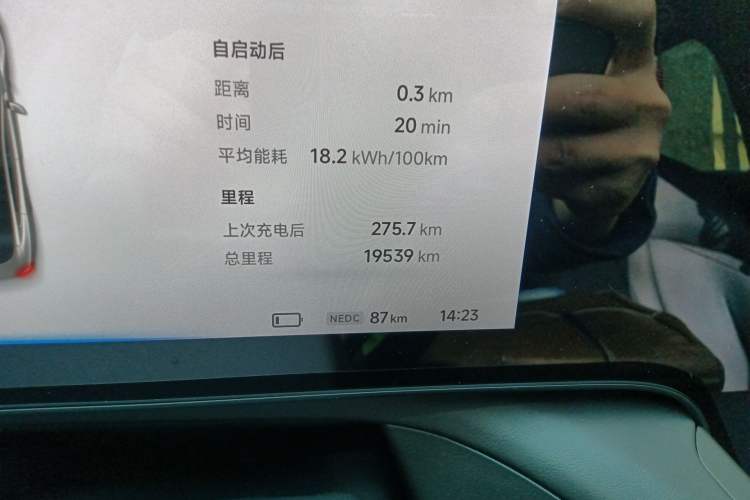 Used XPeng P7 2022 586G Odometer Close Up