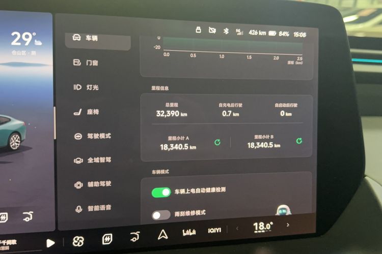 Used XPeng P7 2023 P7i 610 Pengyi Performance Edition Odometer Close Up
