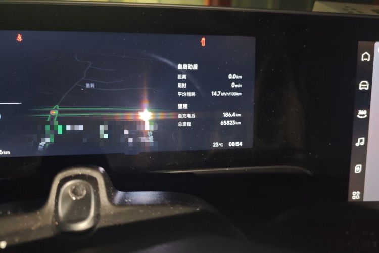 Used XPeng P7 2023 P7i 702 Pro Odometer Close Up