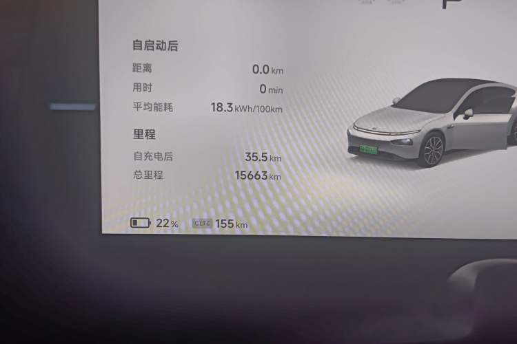 Used XPeng P7 2023 P7i 702 Pro Odometer Close Up