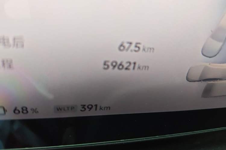 Used XPeng P7 2023 P7i 702 Max Odometer Close Up
