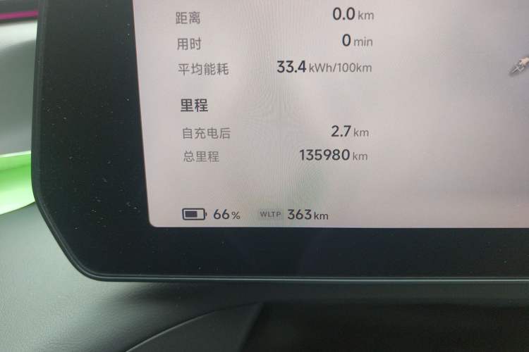 Used XPeng P7 2023 P7i 702 Pro Odometer Close Up
