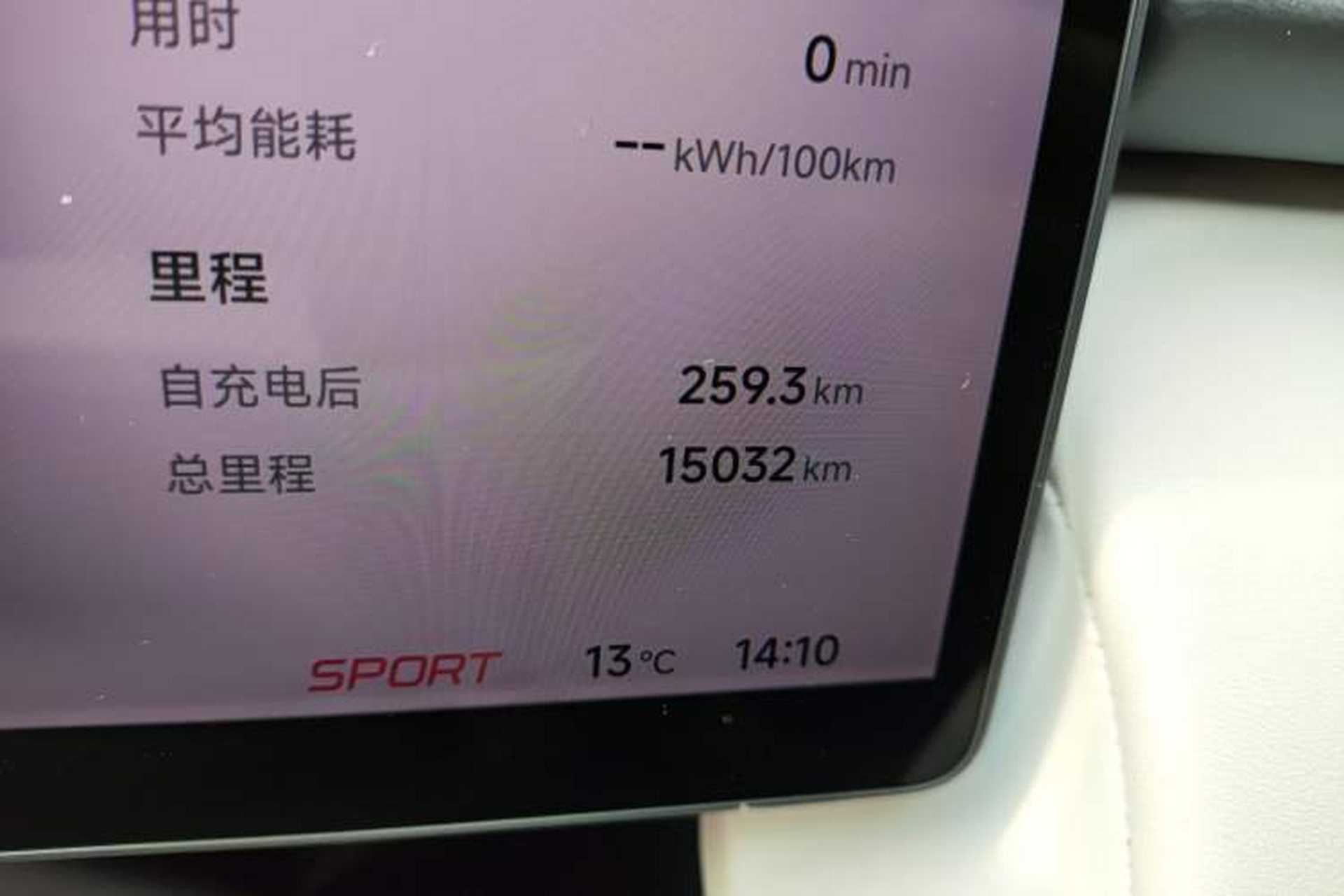 Used XPeng P7+ 2024 Ultra-Long Range Max Odometer Close Up