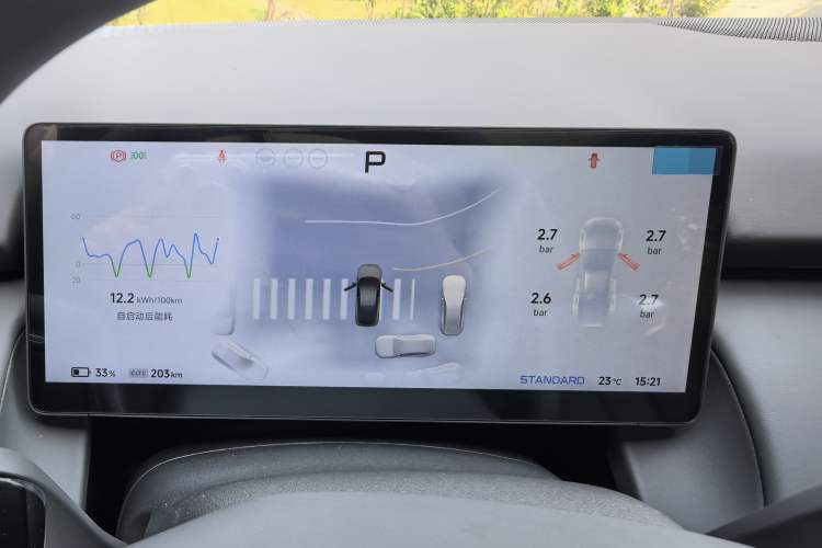 Used XPeng P7+ 2024 Long-Range Max Odometer Close Up