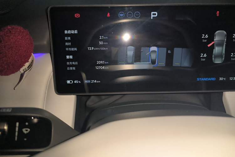 Used XPeng P7+ 2024 Long-Range Max Odometer Close Up