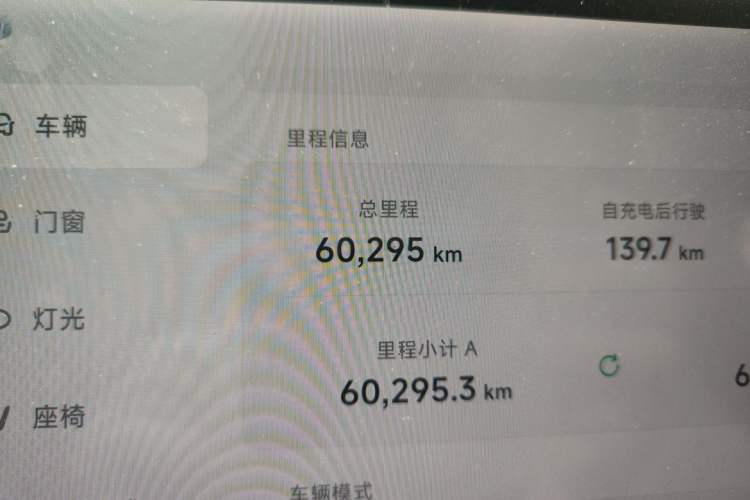 Used XPeng P7+ 2024 Long-Range Max Odometer Close Up