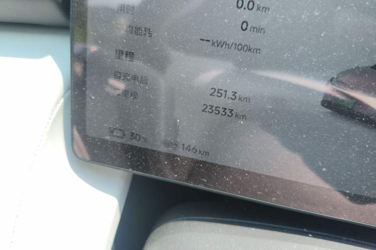 Used XPeng P7+ 2024 Long-Range Max Odometer Close Up