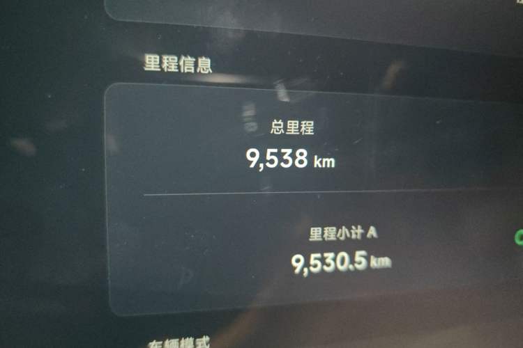 Used XPeng P7+ 2024 Long-Range Max Odometer Close Up