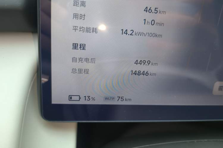 Used XPeng P7+ 2024 Ultra-Long Range Max Odometer Close Up