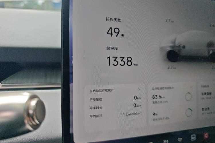Used XPeng P7+ 2026 Model, Pure Electric 615 Max Flagship Edition Odometer Close Up