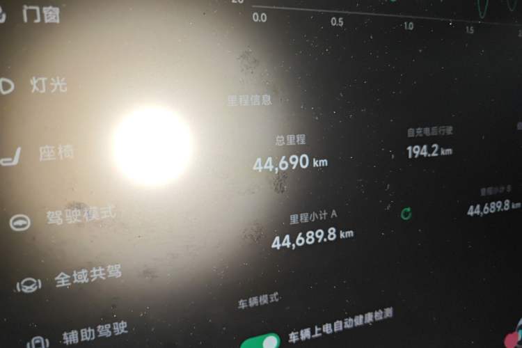 Used XPeng X9 2024 702 Ultra-Long Range Max Odometer Close Up