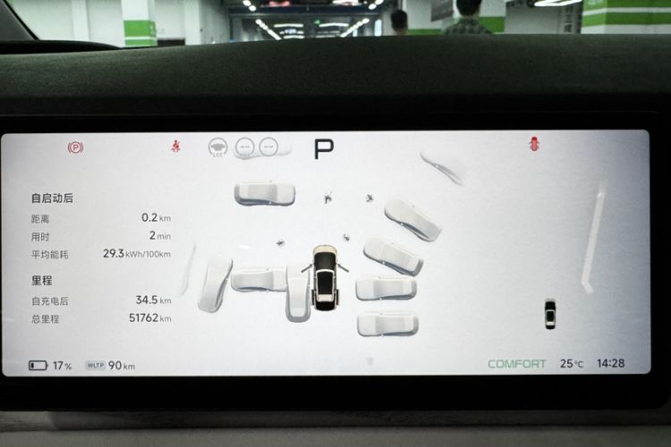 Used XPeng X9 2024 640 All-Wheel Drive High-Performance Max Odometer Close Up