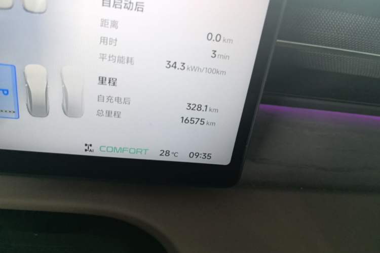 Used XPeng X9 2025 740 Ultra-Long Range Max Odometer Close Up