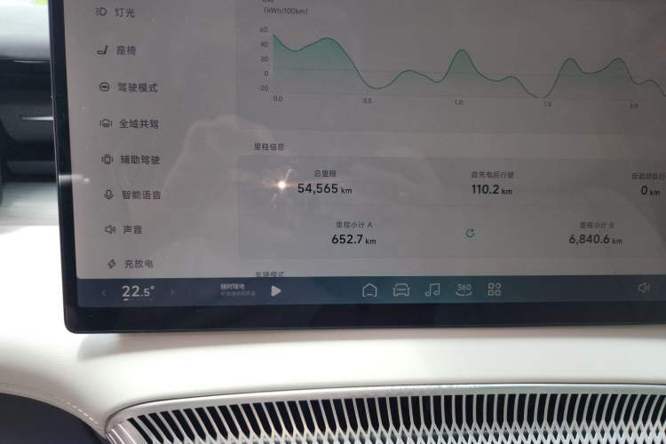 Used XPeng X9 2025 740 Ultra-Long Range Max Odometer Close Up