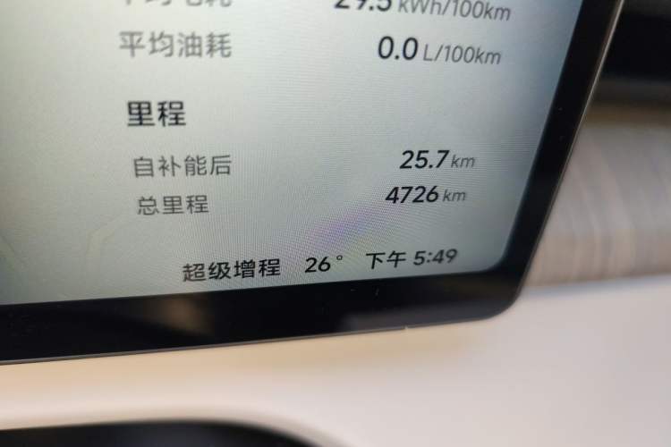 Used XPeng X9 2026 Model—Range-Extended Version 1602 Ultra Odometer Close Up