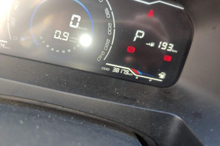 Used Yema Bojun 2019 Performance Version 1.5T CVT Lingdong Model Odometer Close Up