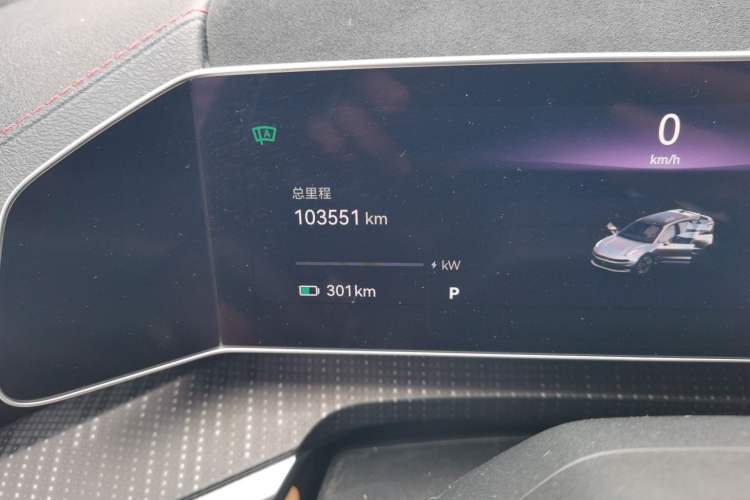 Used Zeekr 001 2021 Long-Range Dual-Motor WE Edition Odometer Close Up