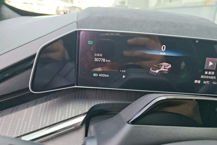 Used Zeekr 001 2023 WE Edition 86 kWh Odometer Close Up