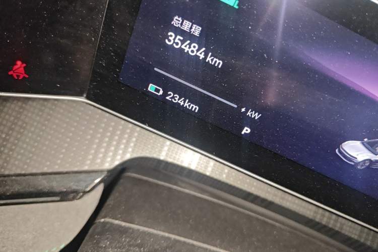 Used Zeekr 001 2023 WE Edition 86 kWh Odometer Close Up