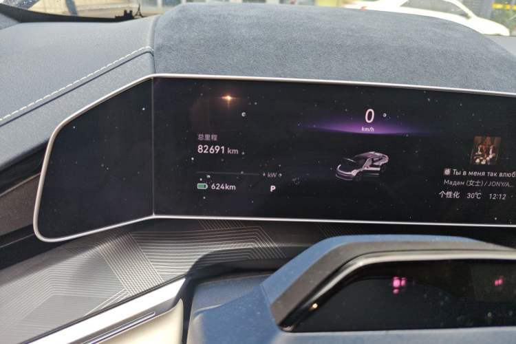 Used Zeekr 001 2023 WE Edition 100 kWh Odometer Close Up