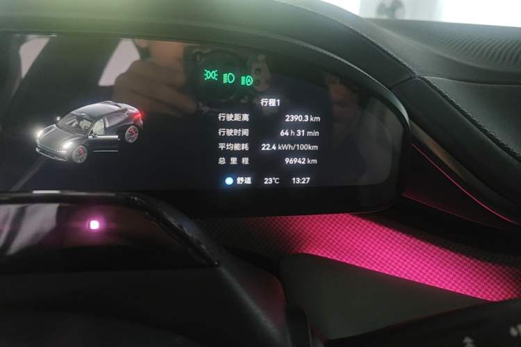Used Zeekr 001 2024 ME Edition 100 kWh All-Wheel Drive Odometer Close Up