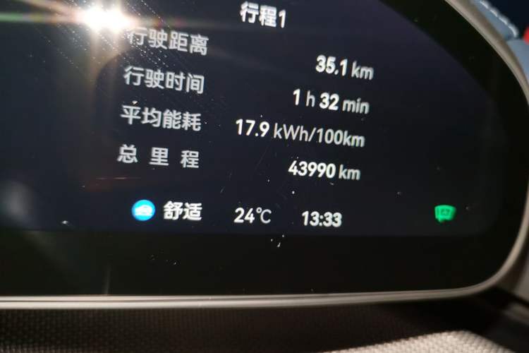 Used Zeekr 001 2024 ME Edition 100 kWh All-Wheel Drive Odometer Close Up