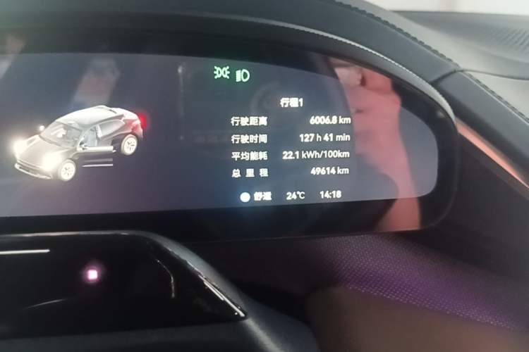 Used Zeekr 001 2024 WE Edition 95 kWh All-Wheel Drive Odometer Close Up