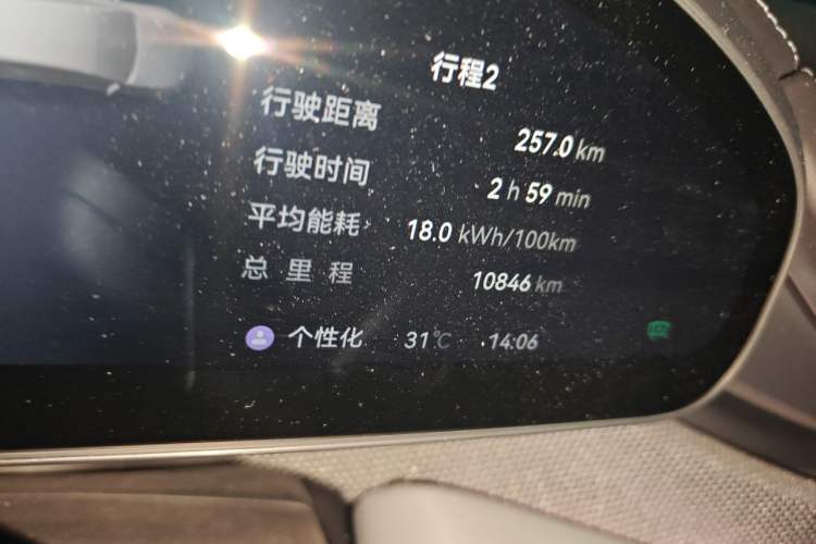 Used Zeekr 001 2024 YOU Edition 100 kWh All-Wheel Drive Odometer Close Up