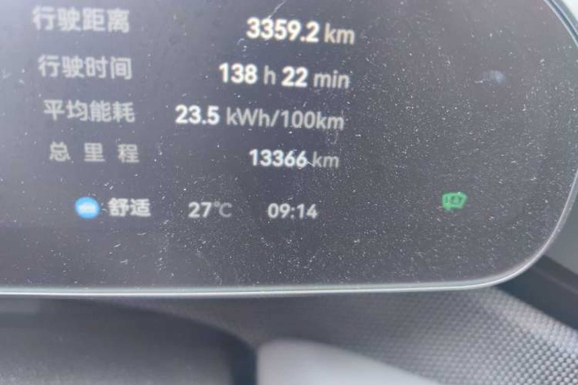 Used Zeekr 001 2024 WE Edition 95 kWh All-Wheel Drive Odometer Close Up