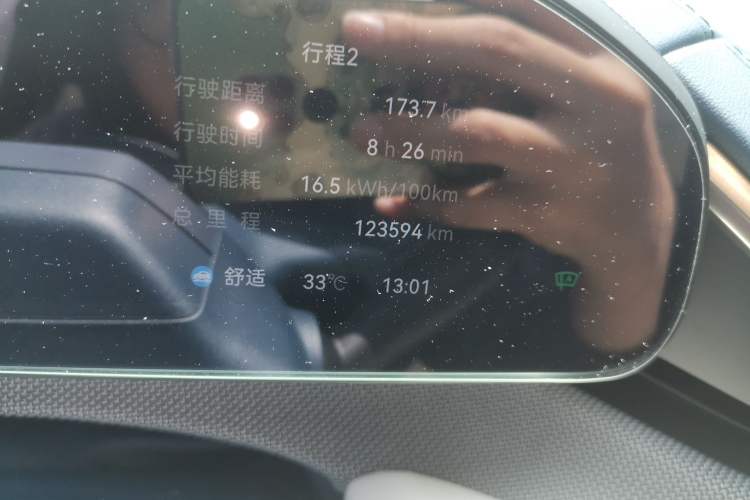 Used Zeekr 001 2024 WE Edition 95 kWh All-Wheel Drive Odometer Close Up