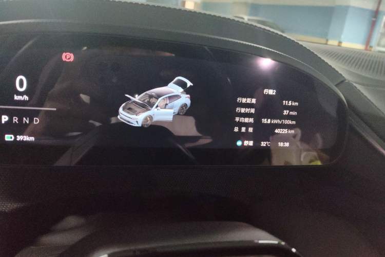 Used Zeekr 001 2024 WE Edition 100 kWh Rear-Drive Odometer Close Up