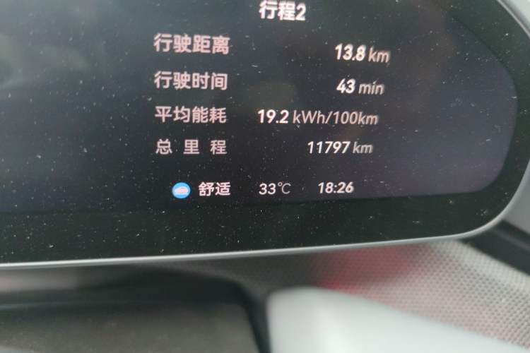 Used Zeekr 001 2025 WE Edition 95 kWh All-Wheel Drive Odometer Close Up