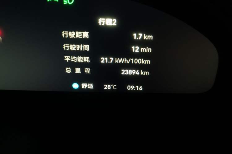 Used Zeekr 001 2025 WE Edition 95 kWh All-Wheel Drive Odometer Close Up