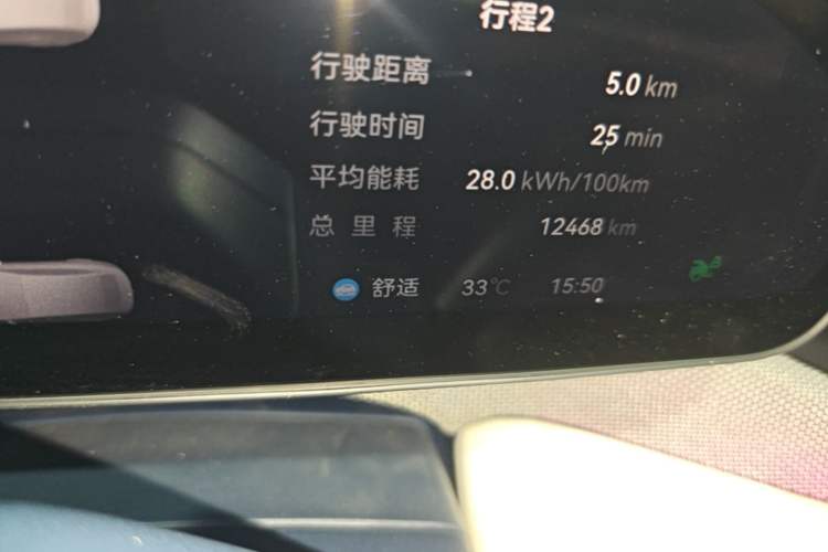 Used Zeekr 001 2025 YOU Edition 100 kWh All-Wheel Drive Odometer Close Up